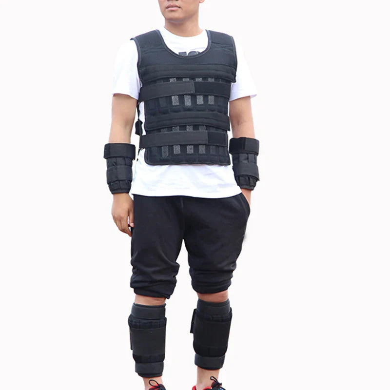 20Kg Weighted Vest Adjustable Loading Weight Jacket Exercise Weightloading Gym Equipment Boxing Training Waistcoat （Only Vest） - Fitness Live