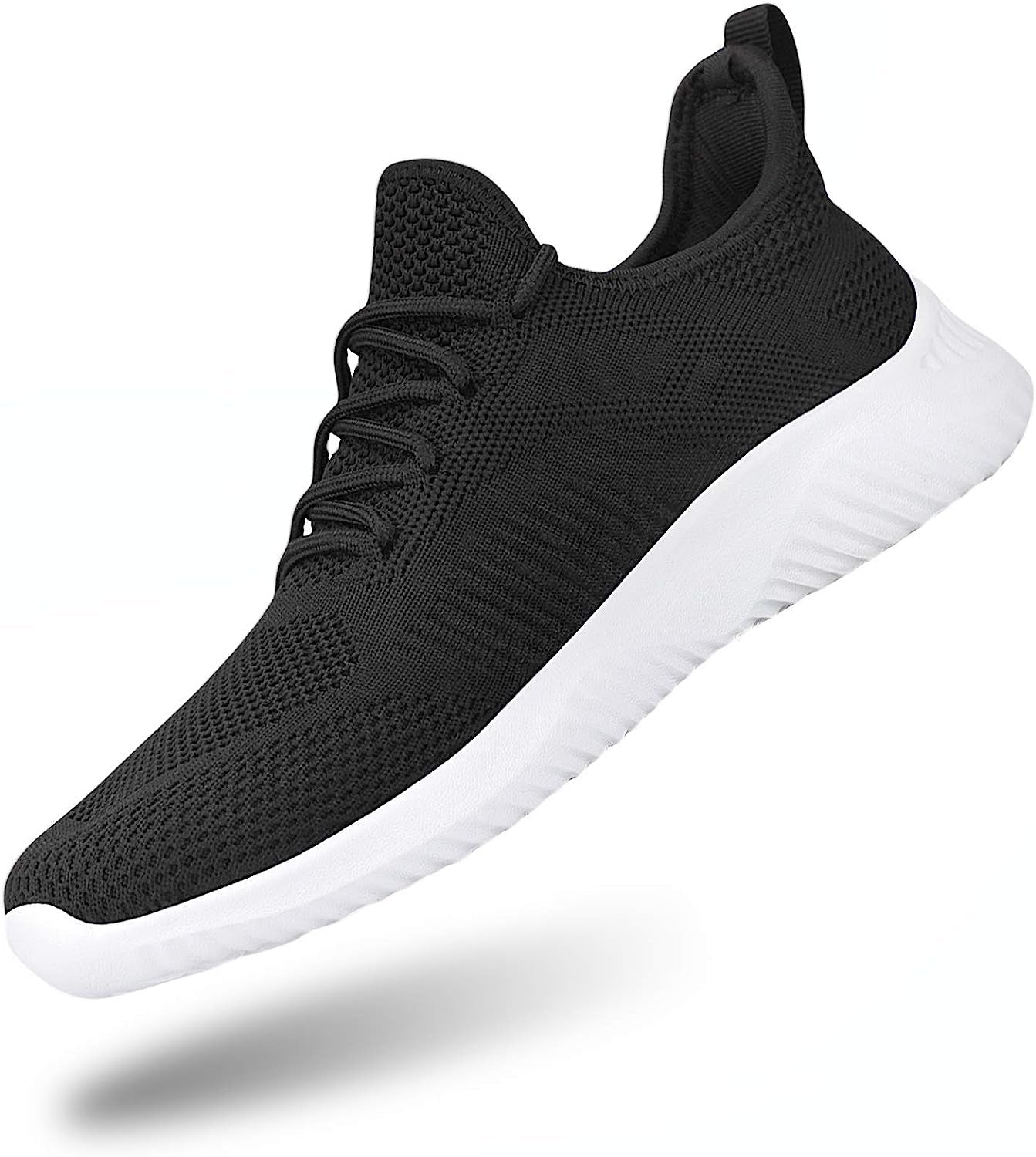 Mens Walking Shoes Sneakers for Men Breathable Lightweight Tennis Shoes for Men Athletic Shoes Sports Gym Jogging, Black 10.5