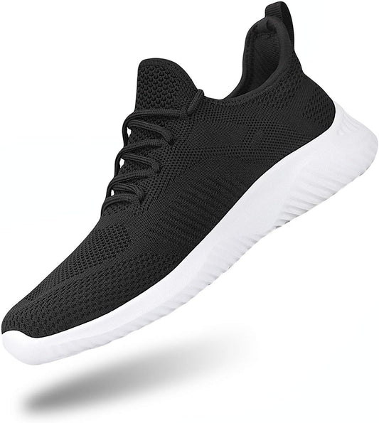 Mens Walking Shoes Sneakers for Men Breathable Lightweight Tennis Shoes for Men Athletic Shoes Sports Gym Jogging, Black 10.5