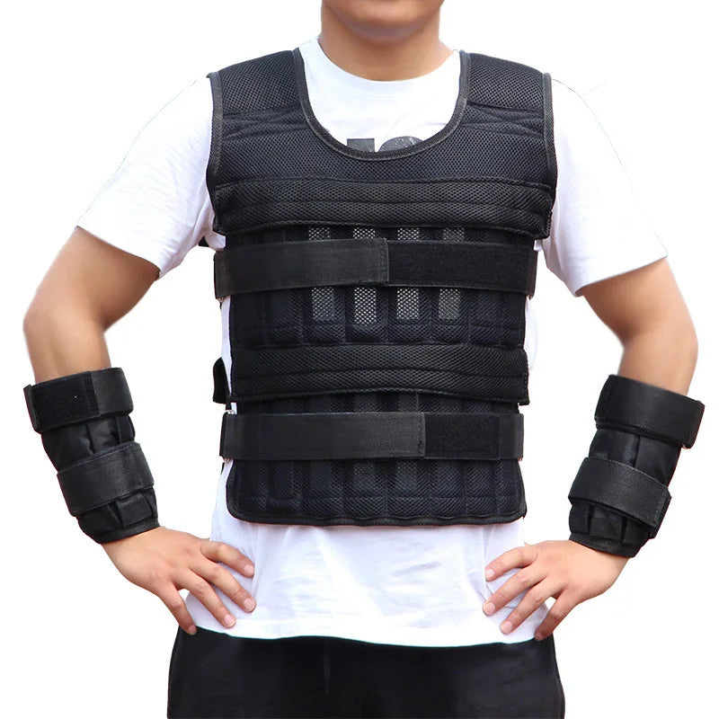 20Kg Weighted Vest Adjustable Loading Weight Jacket Exercise Weightloading Gym Equipment Boxing Training Waistcoat （Only Vest） - Fitness Live