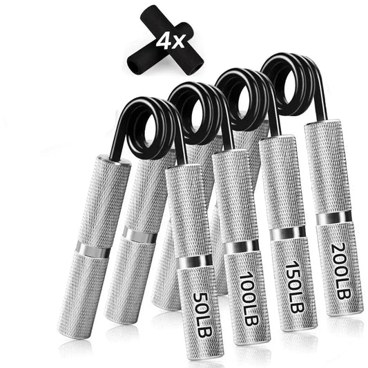 Grip Strength Trainer 4 Pack,50Lb-200Lb Hand Exerciser Gripper Forearm Finger Strengthener Non-Slip Suitable for Hand Rehabilitation Finger Strength Training, Muscle Building, Home Gym - Fitness Live
