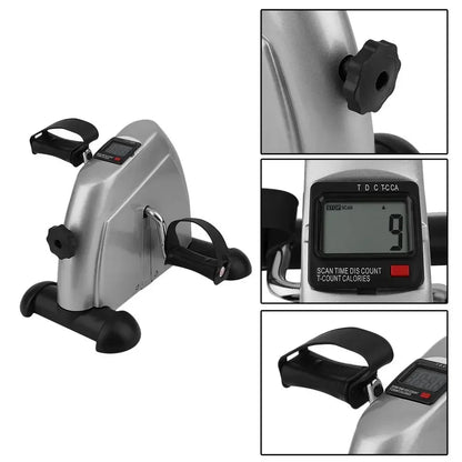Black Mini Exercise Bike, Himaly under Desk Bike Pedal Exerciser Portable Foot Cycle Arm & Leg Peddler Machine with LCD Screen Displays (Copy) - Fitness Live