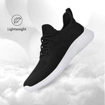 Mens Walking Shoes Sneakers for Men Breathable Lightweight Tennis Shoes for Men Athletic Shoes Sports Gym Jogging, Black 10.5