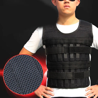 20Kg Weighted Vest Adjustable Loading Weight Jacket Exercise Weightloading Gym Equipment Boxing Training Waistcoat （Only Vest） - Fitness Live